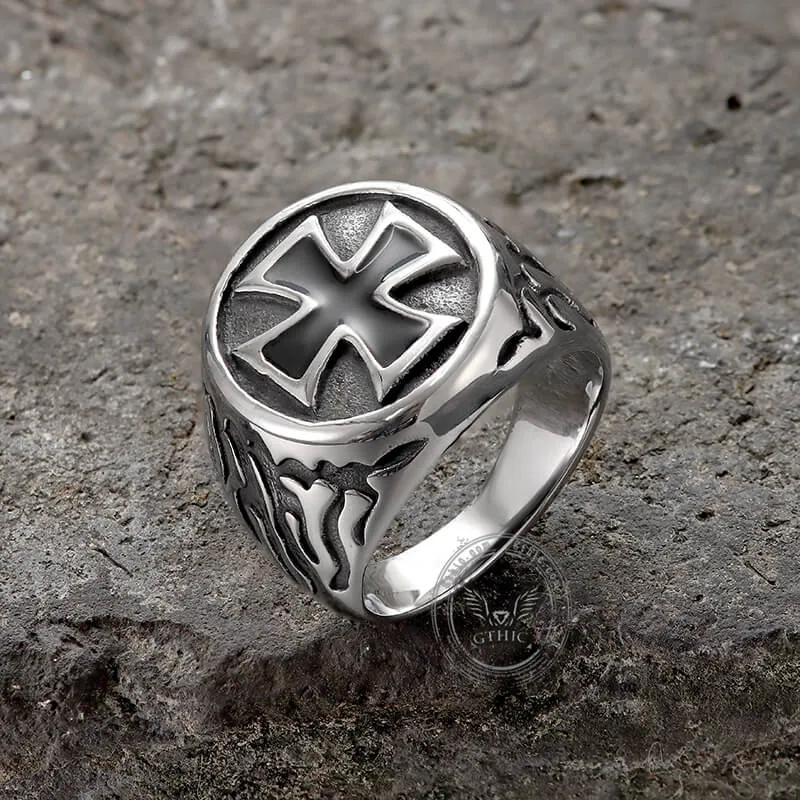 Flame Cross Stainless Steel Ring sold by GTHIC product image thumbnail 4