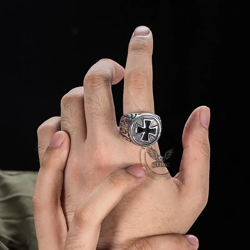Flame Cross Stainless Steel Ring sold by GTHIC product image thumbnail 2