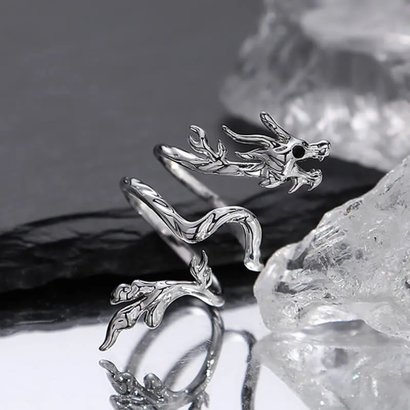 Simple Dragon Design Alloy Open Ring sold by GTHIC