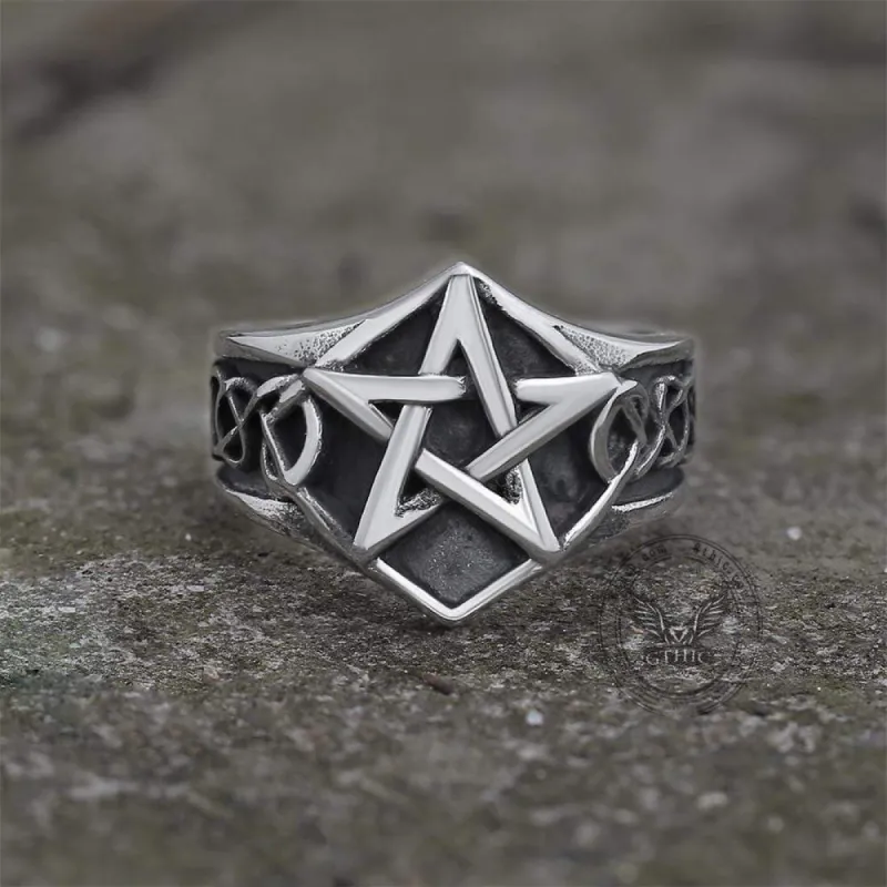 Pentagram Stainless Steel Ring sold by GTHIC