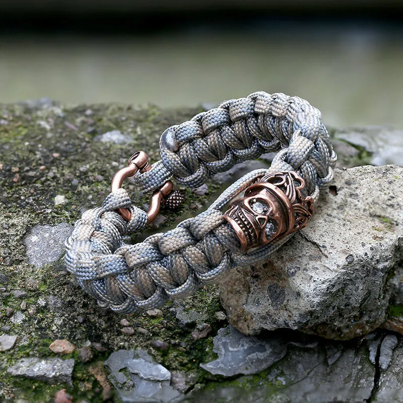 Skull King Crown Alloy Paracord Bracelet sold by GTHIC product image thumbnail 5