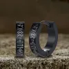 Viking Runes Stainless Steel Huggie Earrings sold by GTHIC