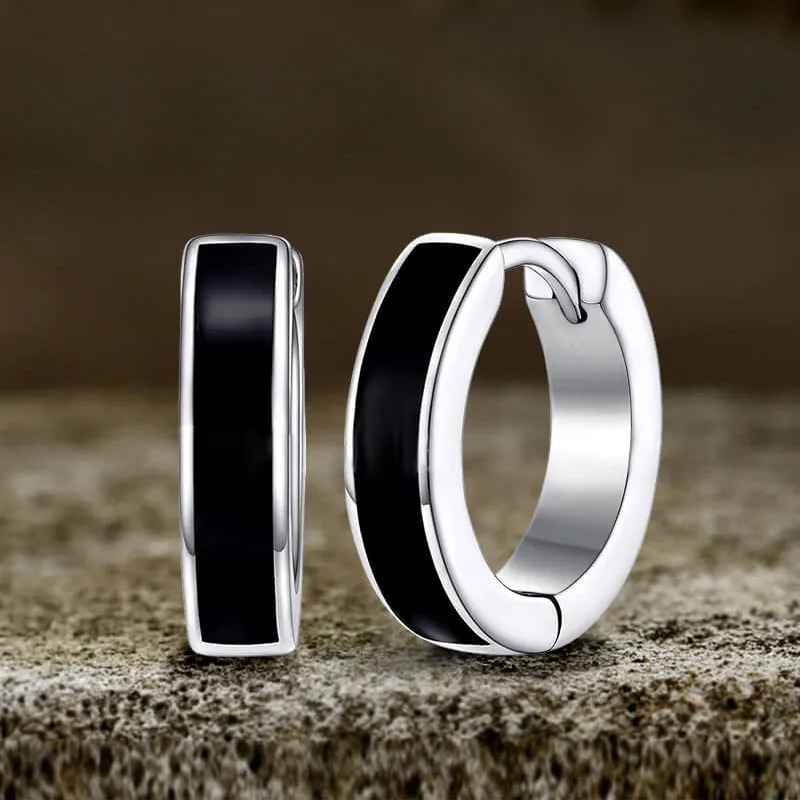 Viking Runes Stainless Steel Huggie Earrings sold by GTHIC product image thumbnail 5