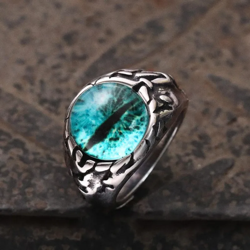 Vintage Dragon Eye Stainless Steel Ring sold by GTHIC