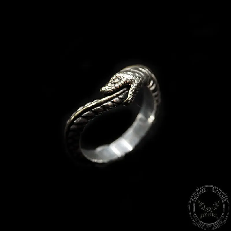 Vintage Ouroboros Sterling Silver Ring sold by GTHIC product image thumbnail 4