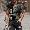 Ferocious Lion Polyester Viking T-Shirt sold by GTHIC
