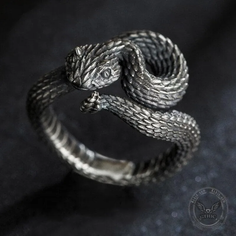 Vivid Cerastes Snake Sterling Silver Ring sold by GTHIC
