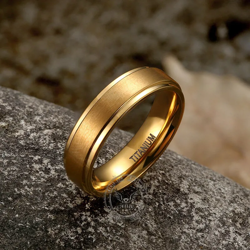 Minimalist Gold Color Titanium Band Ring sold by GTHIC product image thumbnail 5