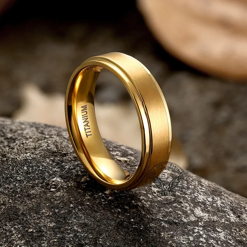 Minimalist Gold Color Titanium Band Ring sold by GTHIC product image thumbnail 4