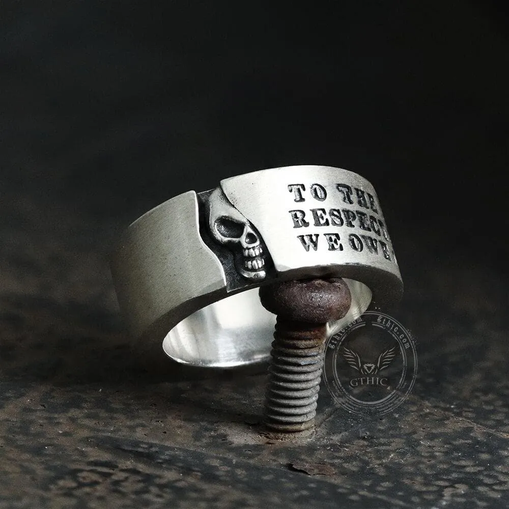Half-Faced Skull Sterling Silver Ring sold by GTHIC product image thumbnail 3