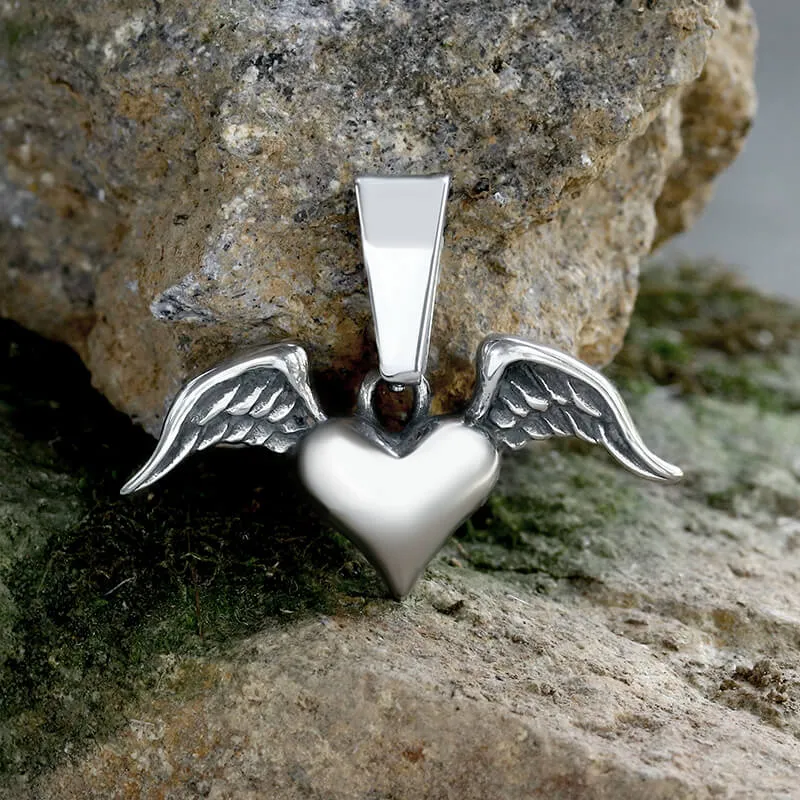 Heart With Wings Stainless Steel Pendant sold by GTHIC product image thumbnail 4