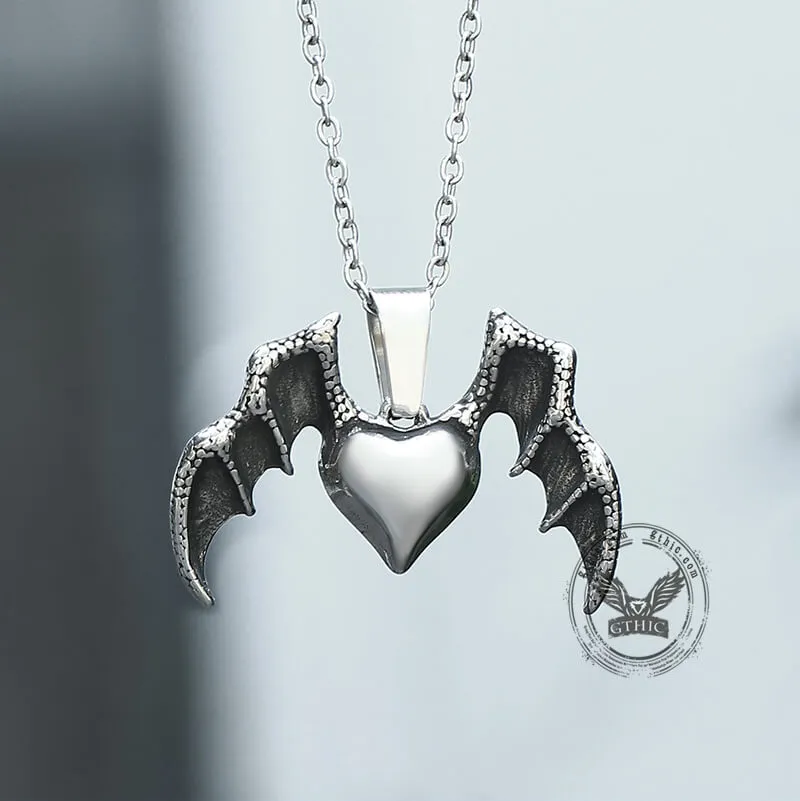 Heart With Wings Stainless Steel Pendant sold by GTHIC product image thumbnail 3