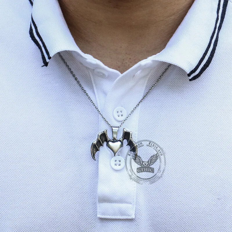 Heart With Wings Stainless Steel Pendant sold by GTHIC product image thumbnail 2