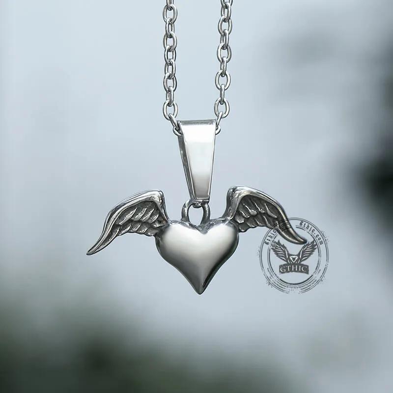 Heart With Wings Stainless Steel Pendant sold by GTHIC product image thumbnail 5