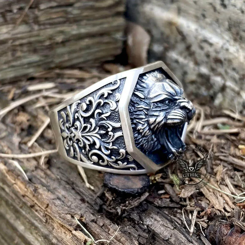Roaring Lion Sterling Silver Ring sold by GTHIC product image thumbnail 4