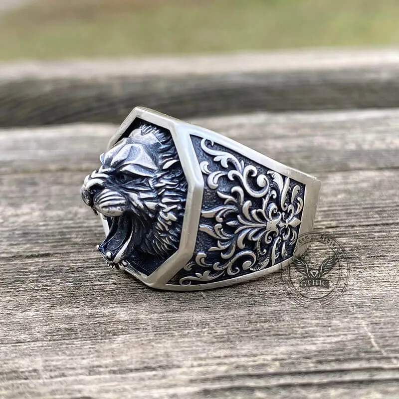 Roaring Lion Sterling Silver Ring sold by GTHIC product image thumbnail 2