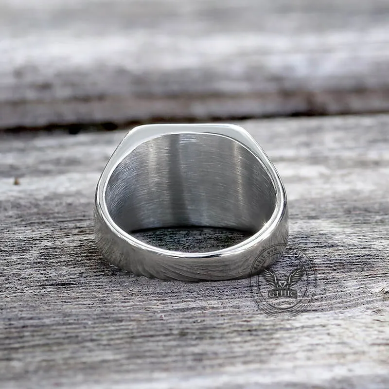 Cracked Pattern Stainless Steel Square Ring sold by GTHIC product image thumbnail 5