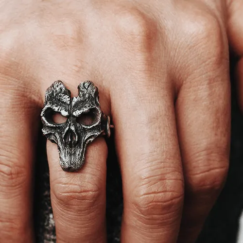 God Of War Skull Sterling Silver Darksiders Ring sold by GTHIC product image thumbnail 5