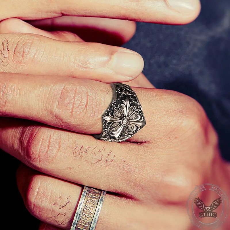 Gothic Pattern Sterling Silver Open Ring sold by GTHIC product image thumbnail 2