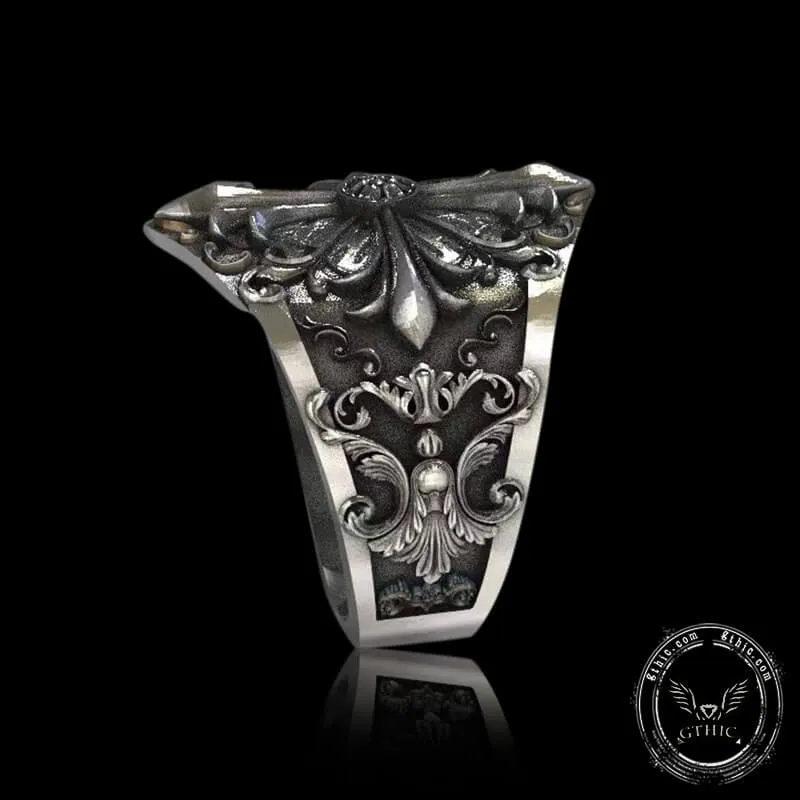 Gothic Pattern Sterling Silver Open Ring sold by GTHIC product image thumbnail 3