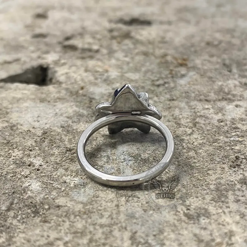 Vintage Rose Skull Stainless Steel Ring sold by GTHIC product image thumbnail 5