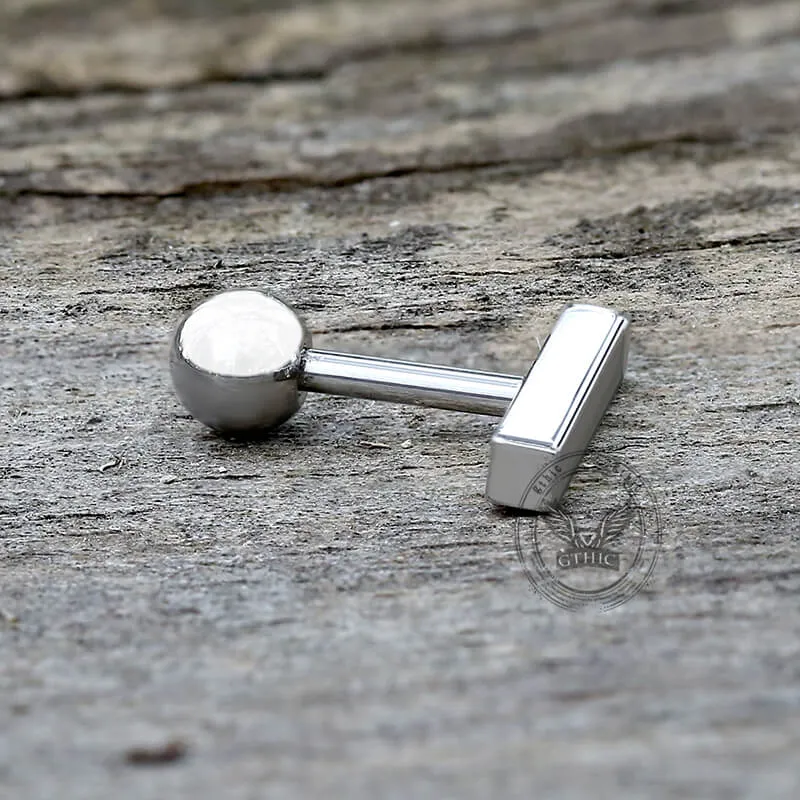 Minimalist Tiny Bar Stainless Steel Screw Back Earrings sold by GTHIC product image thumbnail 4