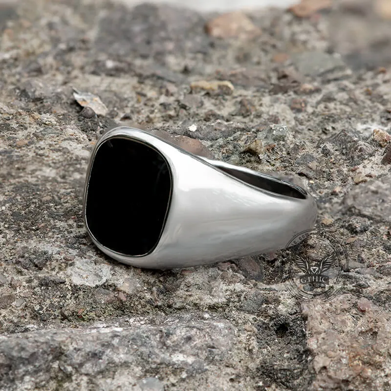Black Epoxy Stainless Steel Minimalist Ring sold by GTHIC product image thumbnail 5
