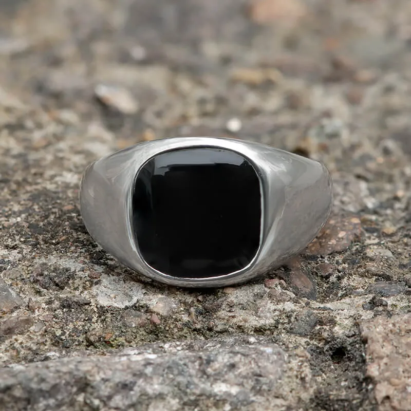 Black Epoxy Stainless Steel Minimalist Ring sold by GTHIC product image thumbnail 3
