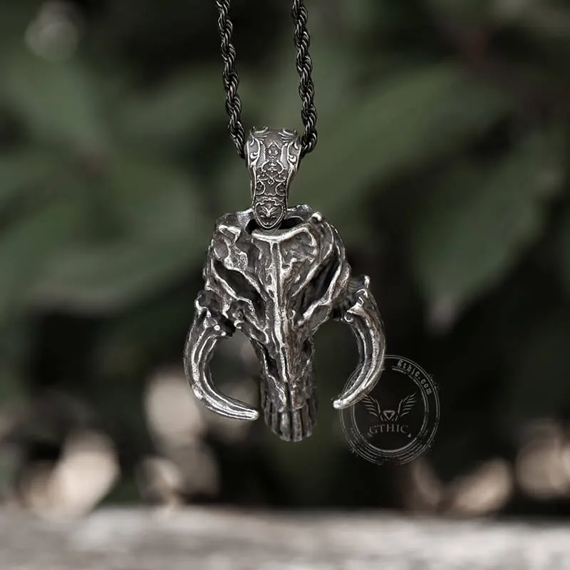 Mandalorian Symbol Skull Stainless Steel Pendant sold by GTHIC product image thumbnail 4