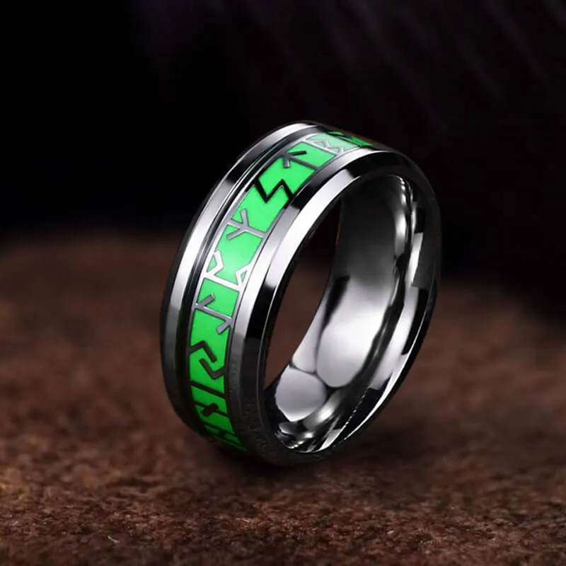 Luminous Runes Stainless Steel Ring sold by GTHIC product image thumbnail 4