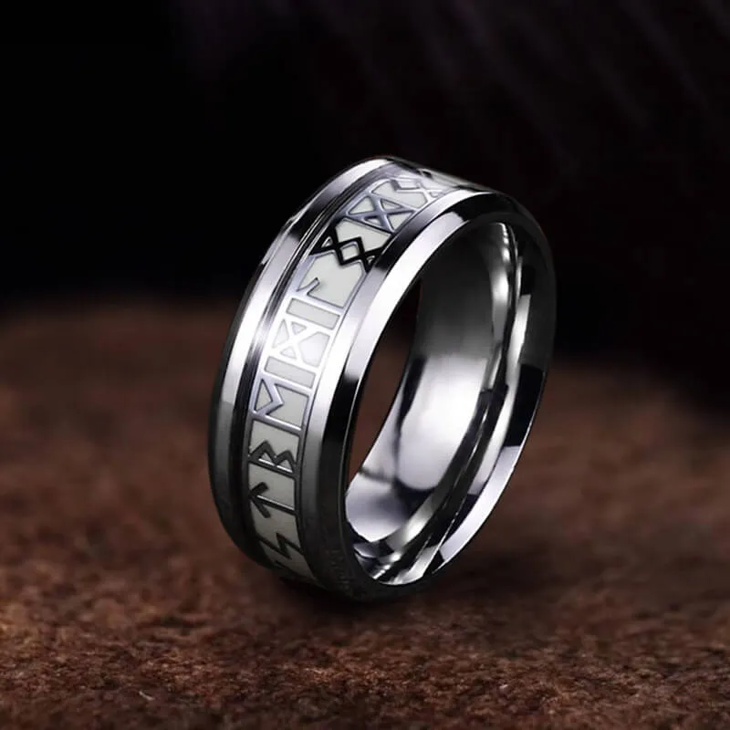Luminous Runes Stainless Steel Ring sold by GTHIC product image thumbnail 3