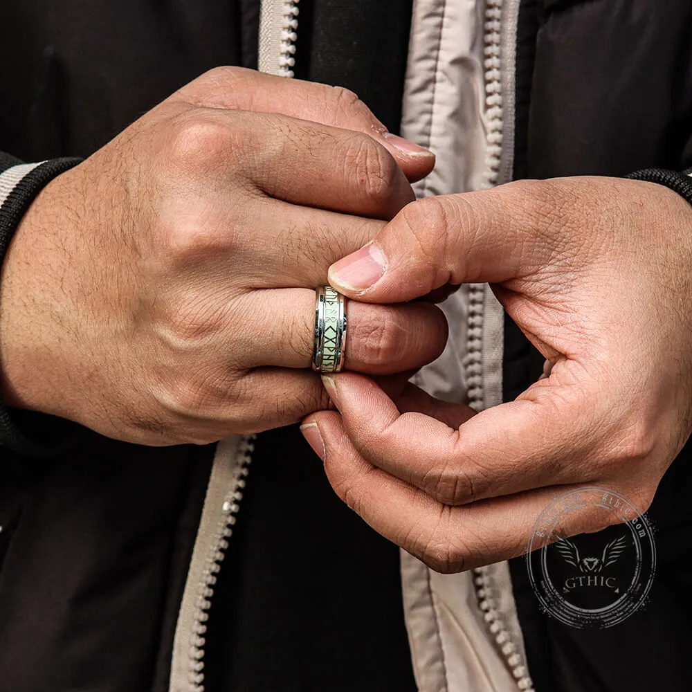 Luminous Runes Stainless Steel Ring sold by GTHIC product image thumbnail 2