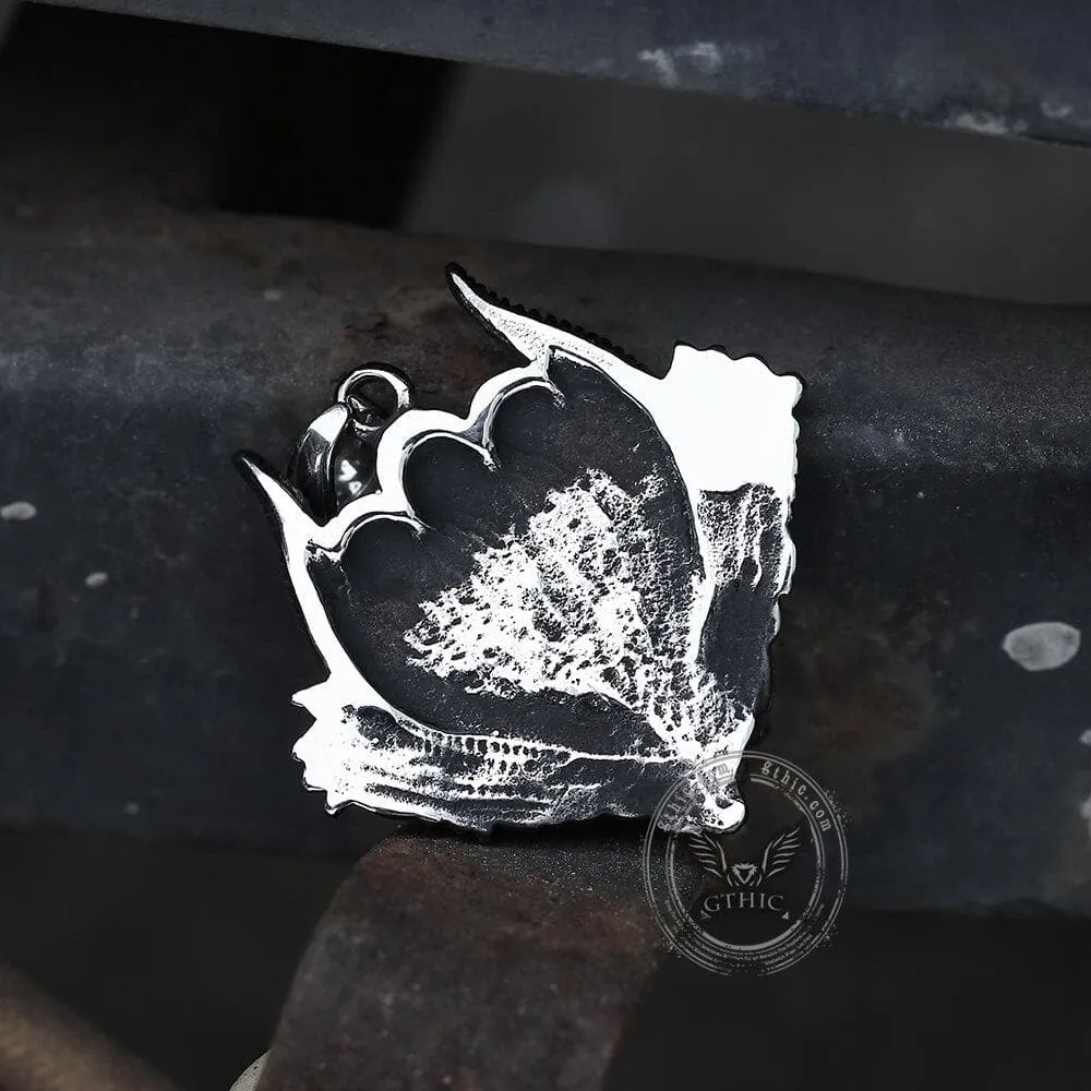 Eye of Hell Stainless Steel Skull Pendant sold by GTHIC product image thumbnail 4