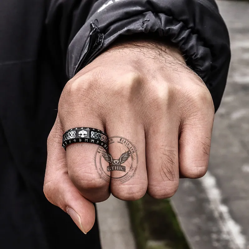 Tree Of Life Knot Stainless Steel Band Ring sold by GTHIC product image thumbnail 2