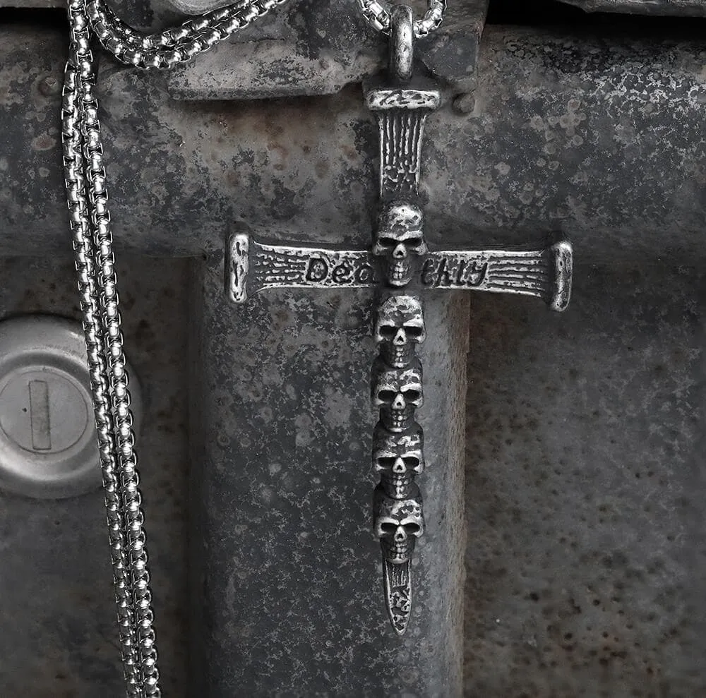 Deathly Skull And Cross Stainless Steel Pendant sold by GTHIC