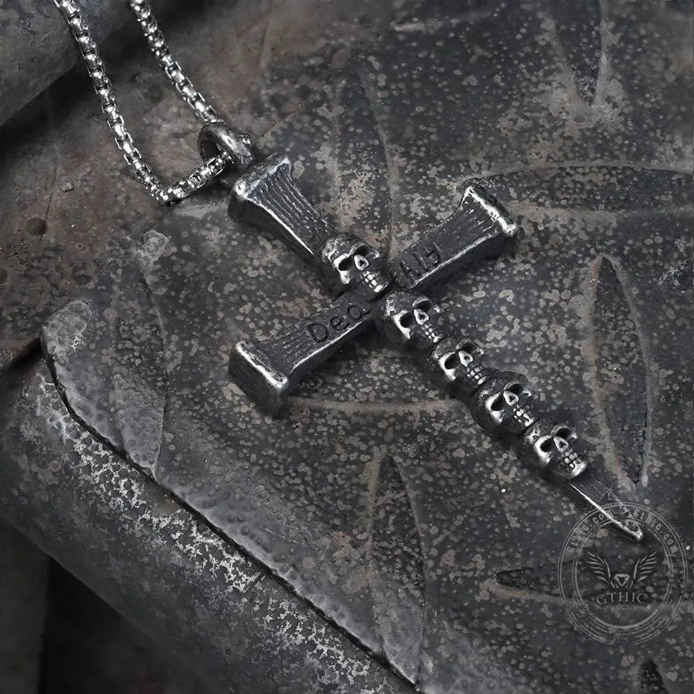 Deathly Skull And Cross Stainless Steel Pendant sold by GTHIC product image thumbnail 4