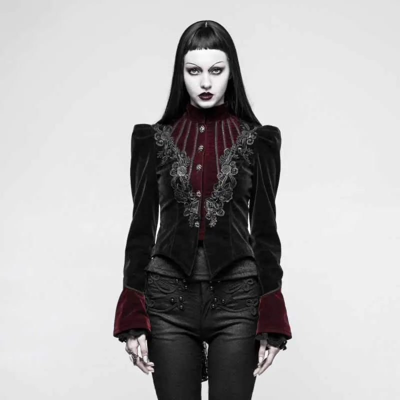 Gothic Scissor-tail Twill Velveteen Jacket sold by GTHIC