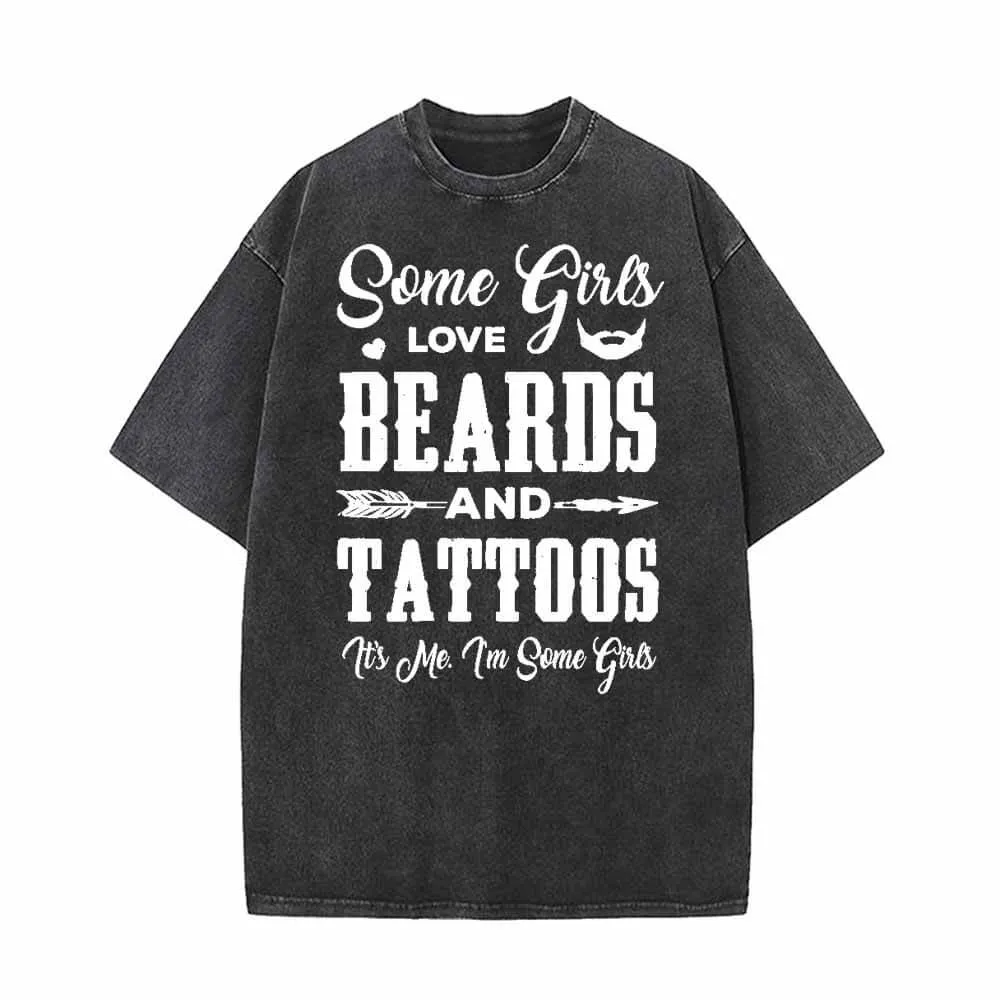 Beards And Tattoos Vintage Washed T-shirt sold by GTHIC