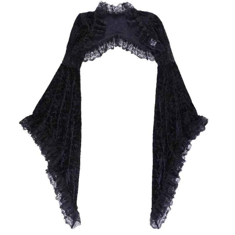 Gothic Embroidered Lace Crop Top Bodycon Dress Set sold by GTHIC product image thumbnail 4