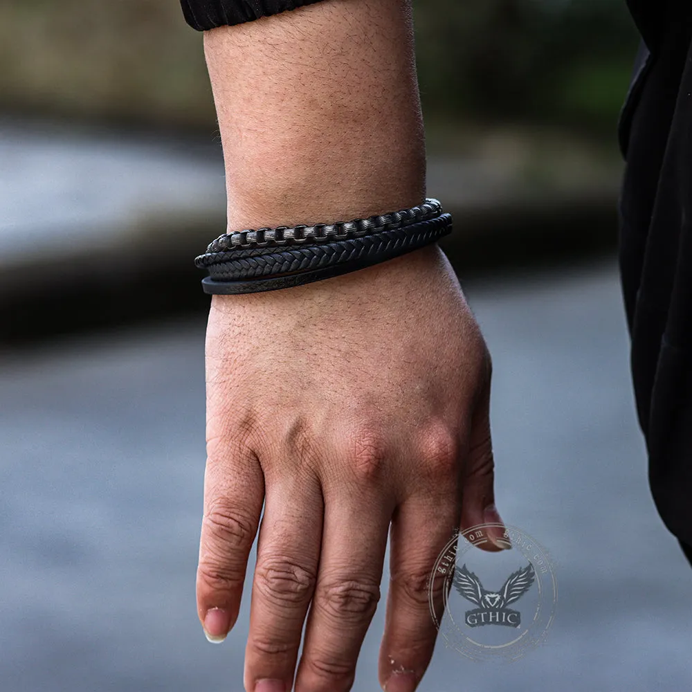 Simple Multi-layer Braided Stainless Steel Bracelet sold by GTHIC product image thumbnail 2