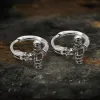 Punk Skull Cross Stainless Steel Hoop Earrings sold by GTHIC