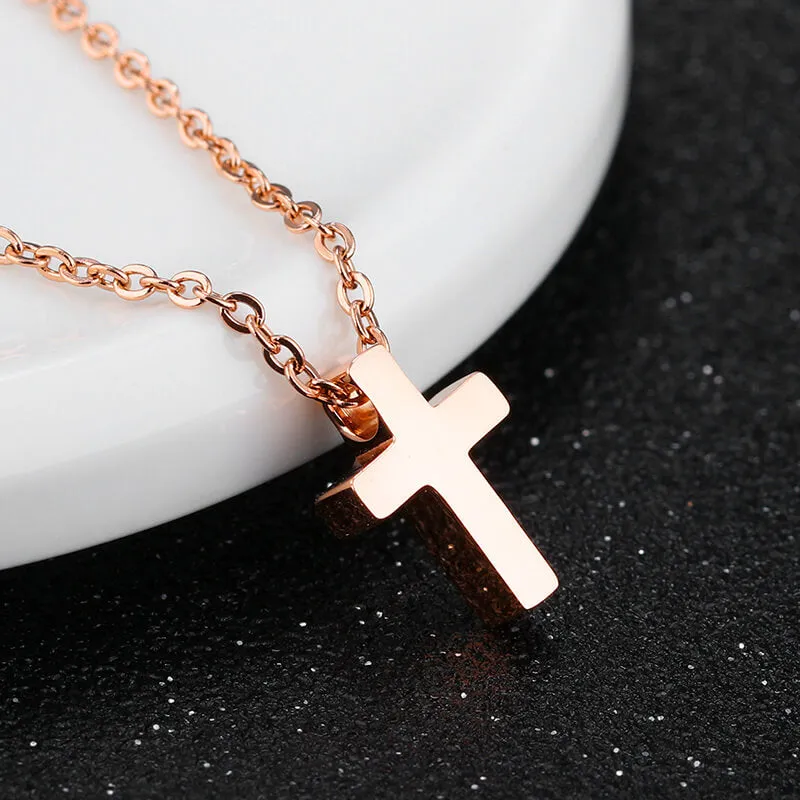 Minimalist Cross Stainless Steel Necklace sold by GTHIC product image thumbnail 5