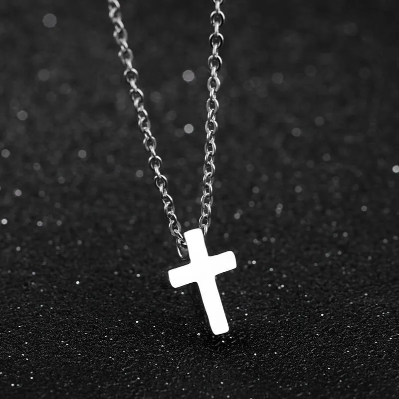 Minimalist Cross Stainless Steel Necklace sold by GTHIC product image thumbnail 3