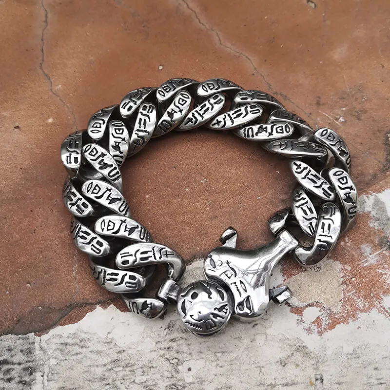 Ancient Egyptian Hieroglyphics Stainless Steel Bracelet made by GTHIC