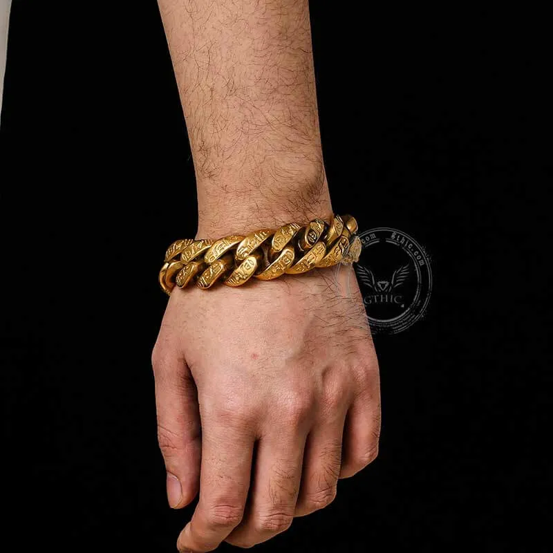 Ancient Egyptian Hieroglyphics Stainless Steel Bracelet sold by GTHIC product image thumbnail 2