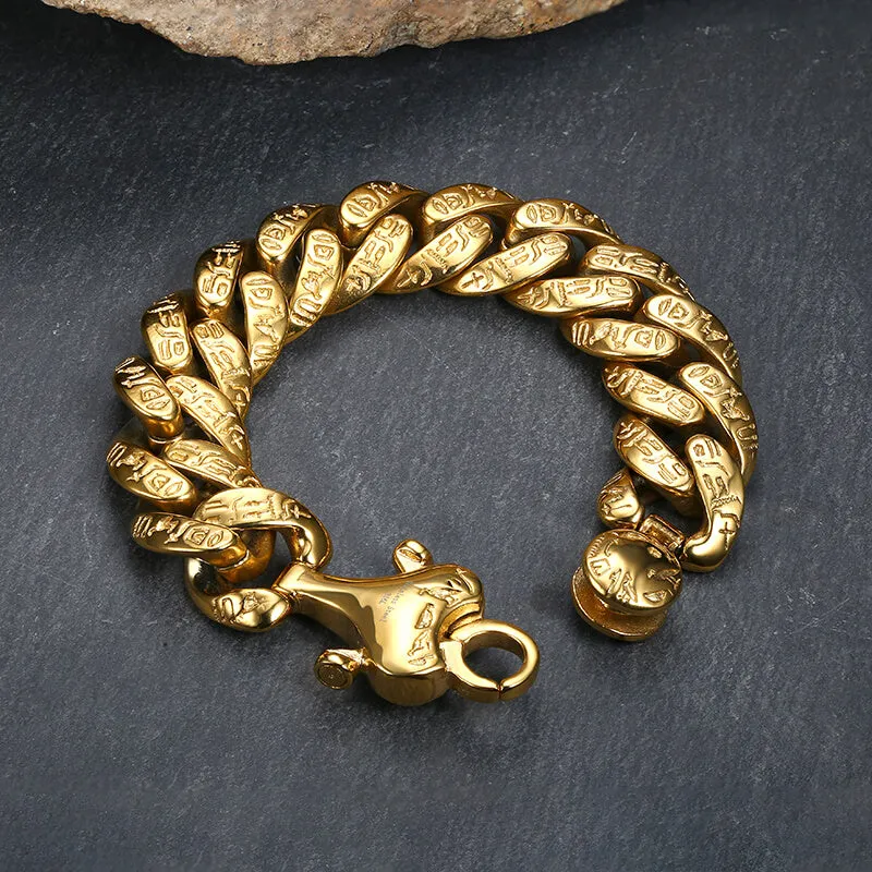 Ancient Egyptian Hieroglyphics Stainless Steel Bracelet sold by GTHIC product image thumbnail 4