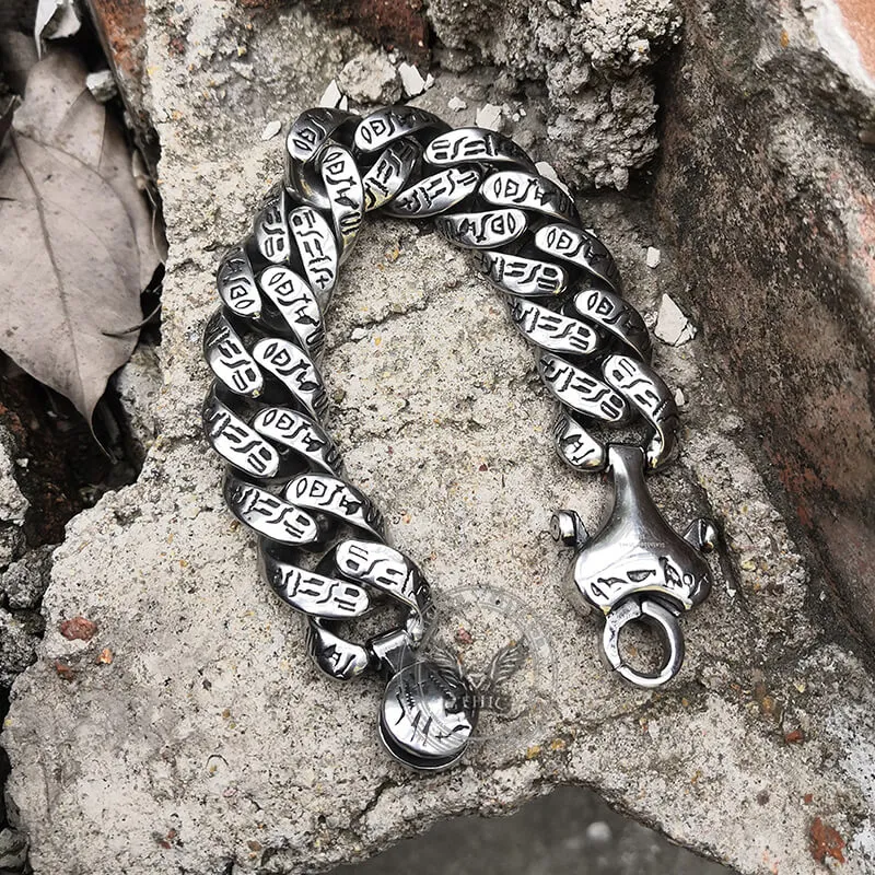 Ancient Egyptian Hieroglyphics Stainless Steel Bracelet sold by GTHIC product image thumbnail 3