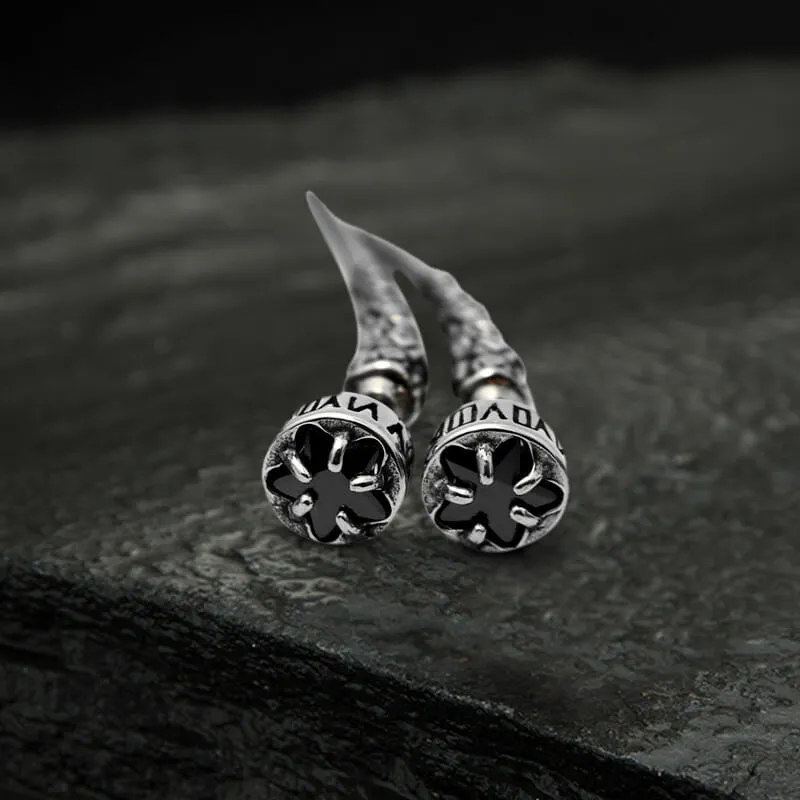 Gothic Wolf Fangs Stainless Steel Stud Earrings sold by GTHIC product image thumbnail 2