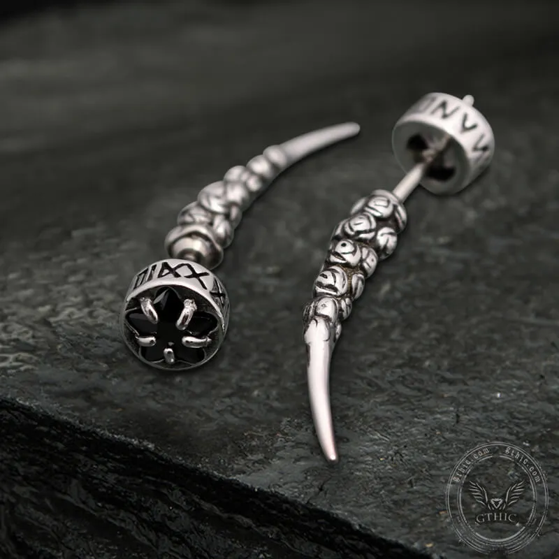 Gothic Wolf Fangs Stainless Steel Stud Earrings sold by GTHIC product image thumbnail 3