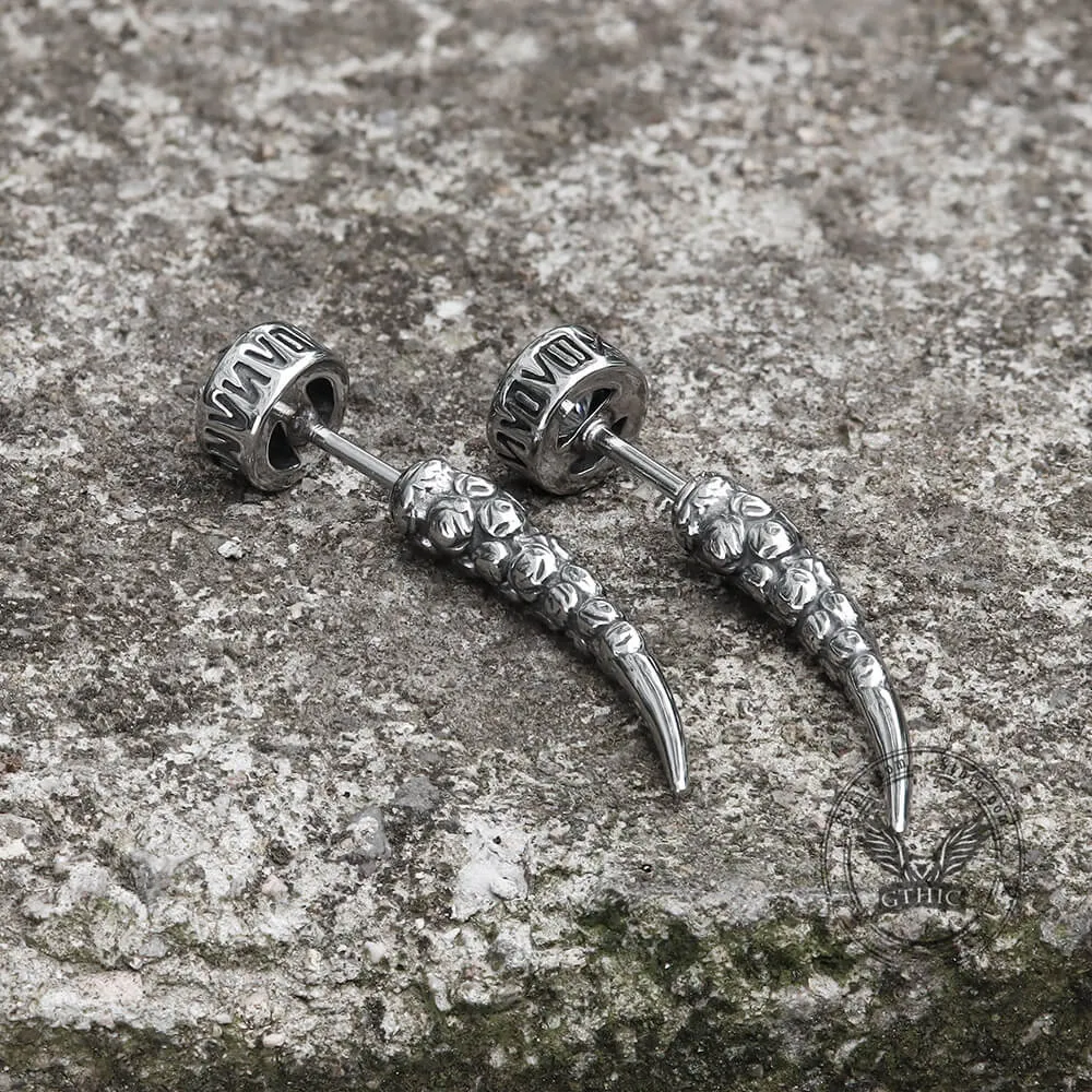Gothic Wolf Fangs Stainless Steel Stud Earrings sold by GTHIC product image thumbnail 5